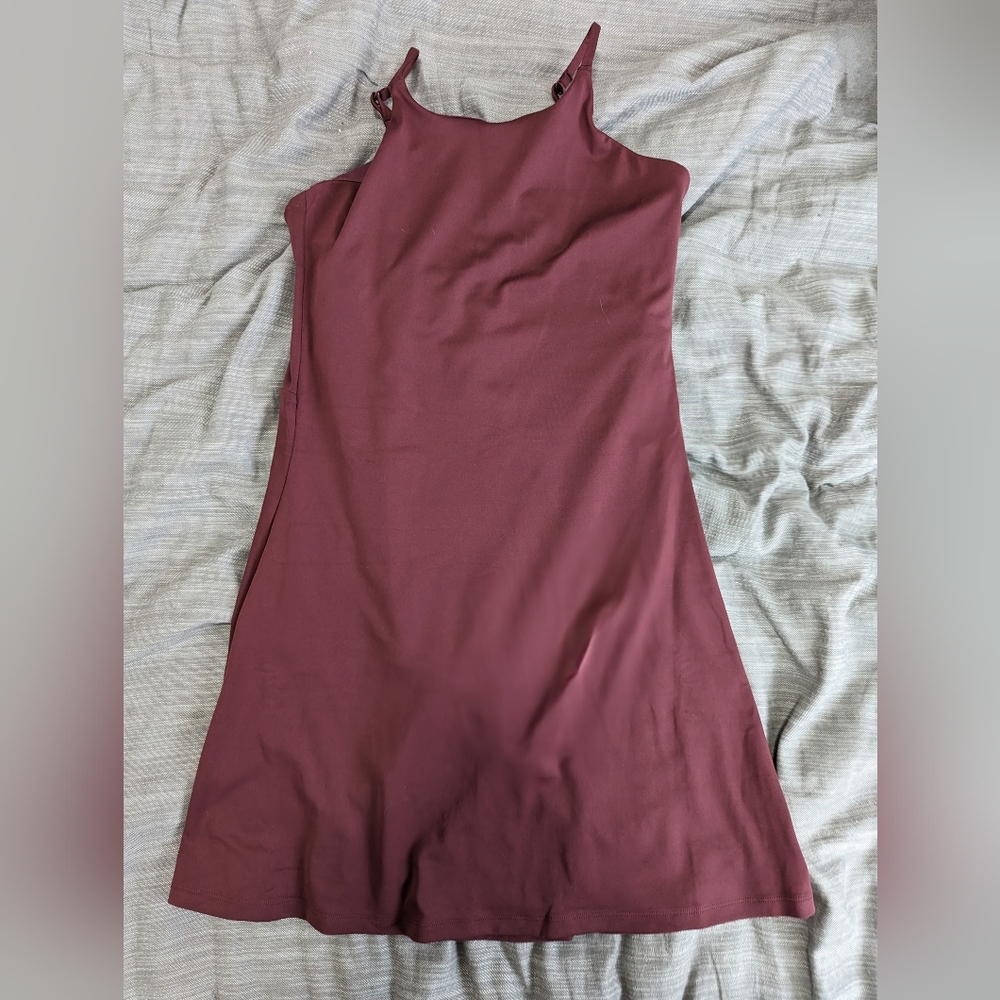 Girlfriend Collective Naomi Undress Workout Dress Berry Purple
